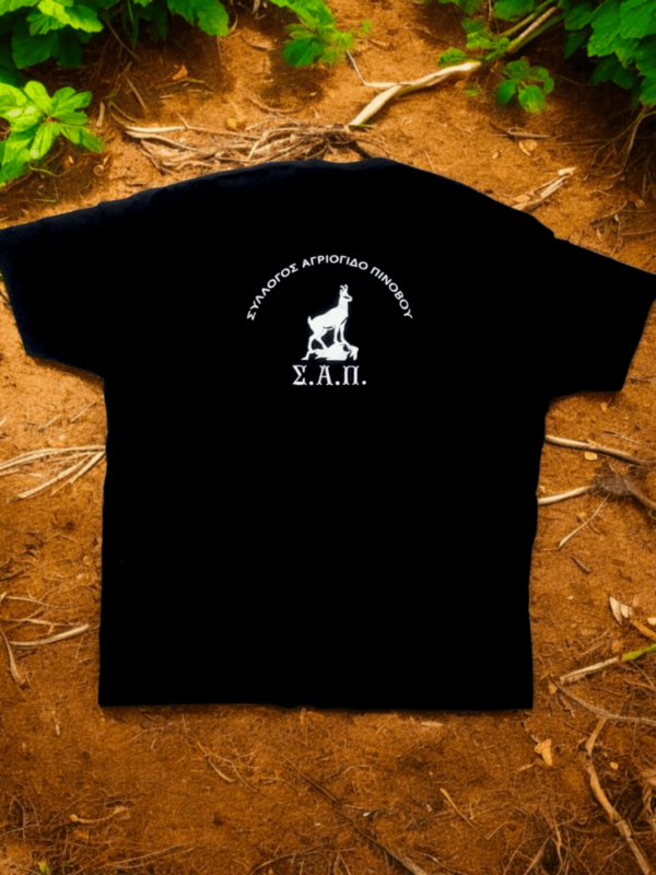 T-Shirt "ΣΑΠ" - Μαύρο με άσπρο - Image 2