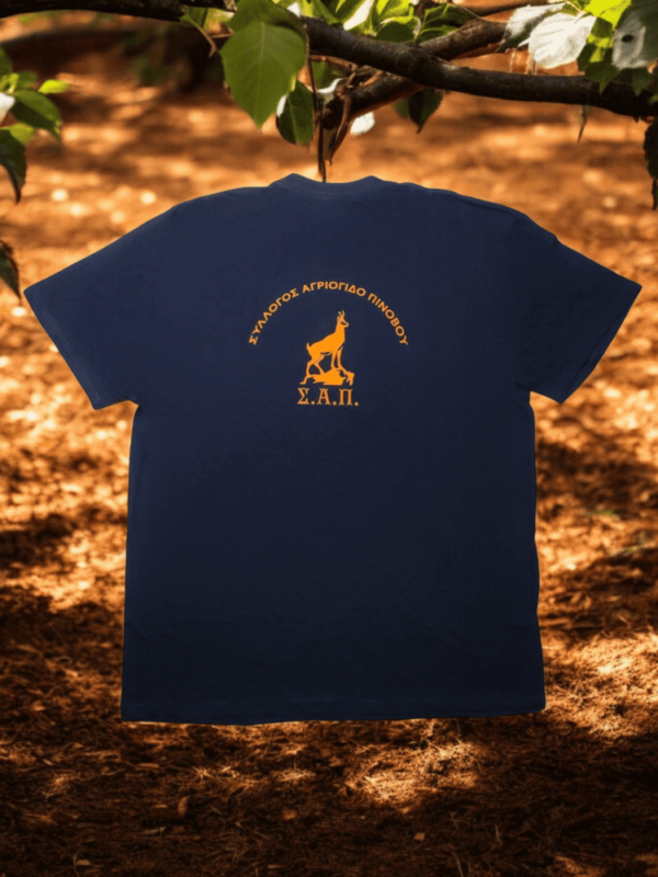 T-Shirt "ΣΑΠ" - Μπλε με κίτρινο - Image 2
